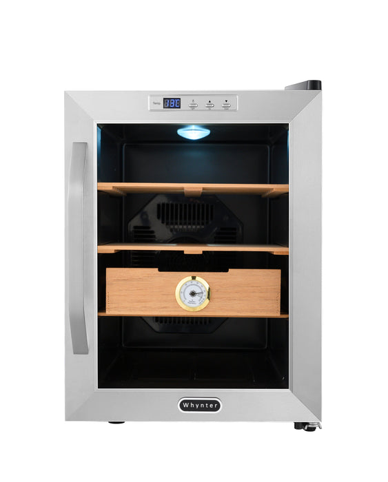 Whynter 250-Count 1.2 cu. ft. Electric Cigar Cooler Humidor -Stainless Steel | CHC-120S