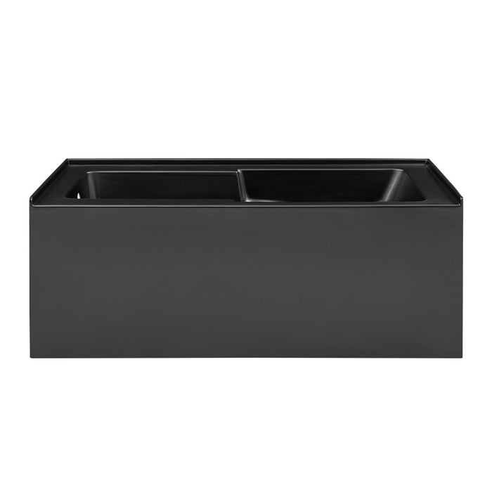 Swiss Madison Voltaire 60" x 30" Left-Hand Drain Alcove Bathtub with Apron in Matte Black | SM-AB541MB