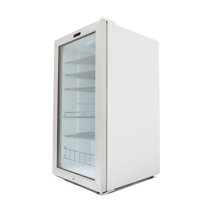 Whynter 120 Can Freestanding Beverage Refrigerator cooler with Lock Stainless Steel | BR-128WS