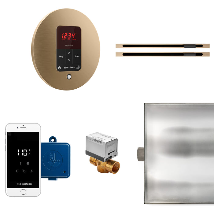 Mr.Steam Butler Max Linear Steam Shower Control Package with iTempoPlus Control and Linear SteamHead in Round | BTLRLX