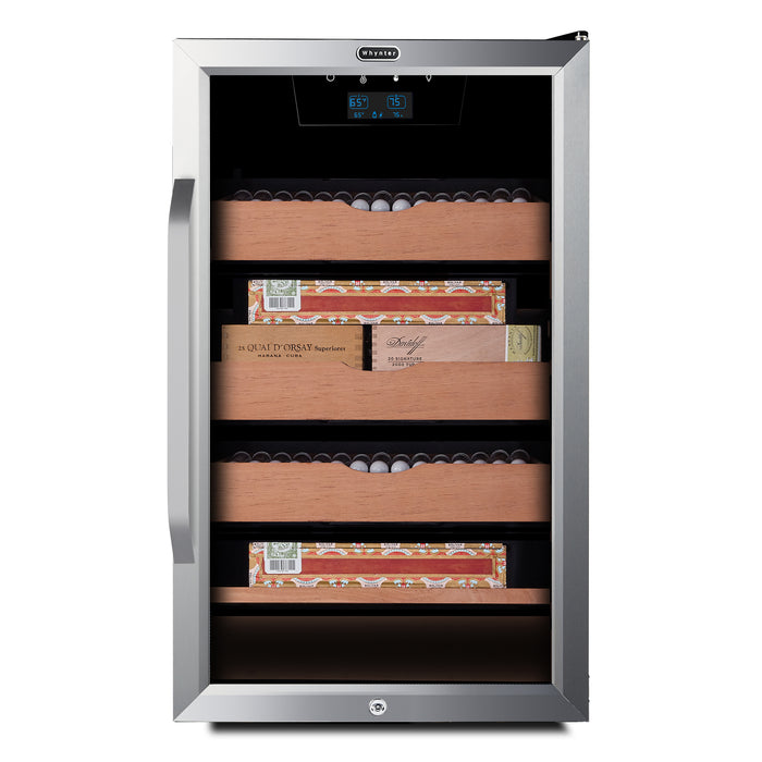 Whynter 650-Count 4.2 cu.ft. Electric Cigar Cabinet Cooler and Humidor with Humidity Temperature Control Cooling & Heating and Spanish Cedar Shelves | CHC-421HC