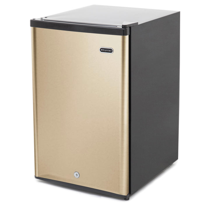 Whynter 2.1 cu.ft Energy Star Upright Freezer with Lock in Rose Gold | CUF-210SSG