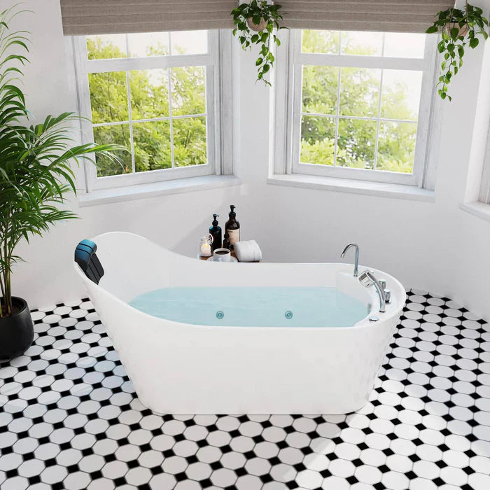 Empava 67 in. Freestanding Oval Whirlpool Bathtub | EMPV-67AIS09