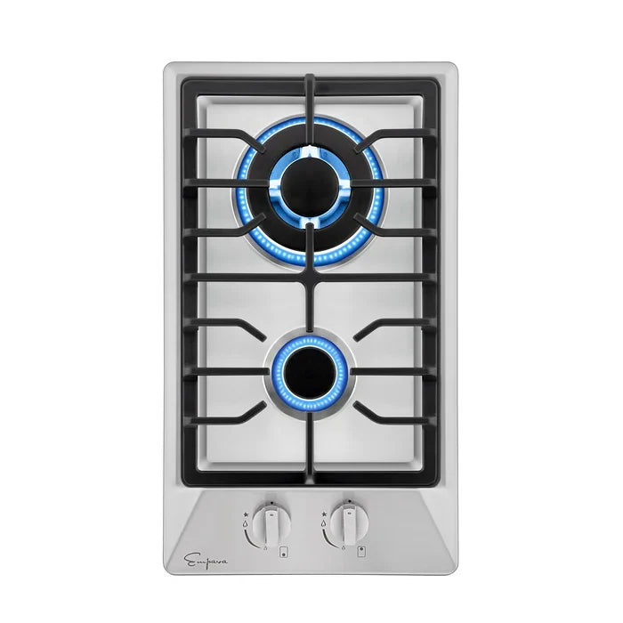 Empava 12 in. Built-in Stainless Steel Gas Cooktop with 2 Burners | EMPV-12GC29