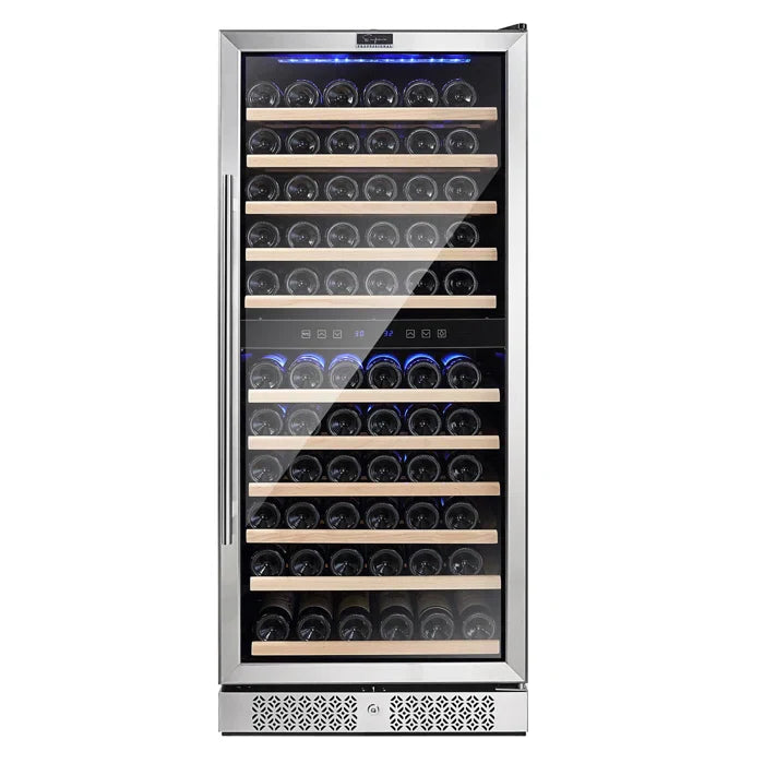 Empava 24 in. 116 Bottle Wine Refrigerator 55" Tall Dual Zone Wine Fridge | EMPV-WC06D