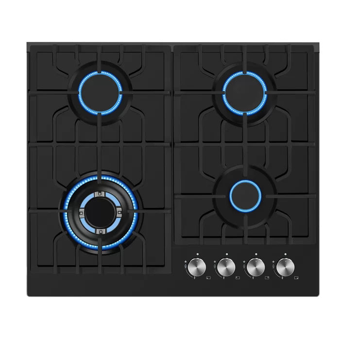 Empava 24 in. Built-in Gas Cooktops with 4 Burners in Black | EMPV-24GC28