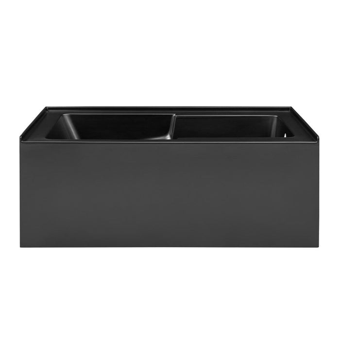 Swiss Madison Voltaire 60" x 32" Right-Hand Drain Alcove Bathtub with Apron in Matte Black | SM-AB542MB