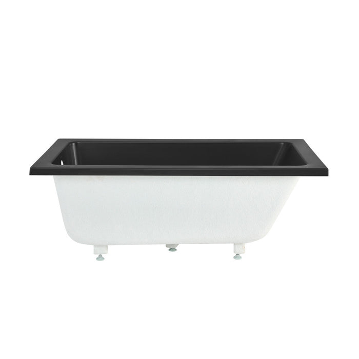 Swiss Madison Voltaire 54" x 30" Reversible Drain Drop-In Bathtub in Matte Black | SM-DB572MB
