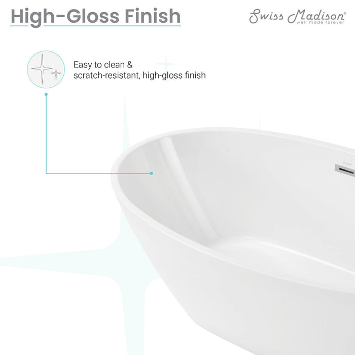 Swiss Madison Manoir 60" Freestanding Bathtub | SM-FB560
