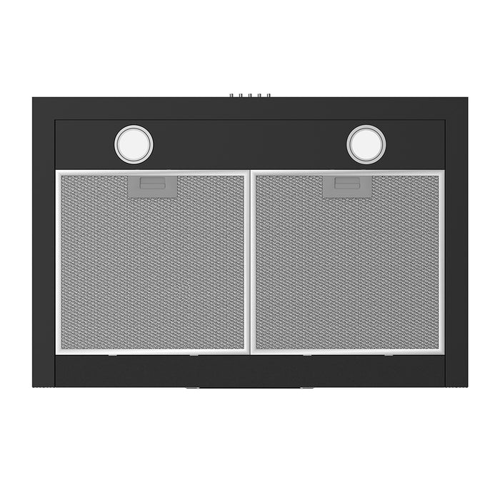 CIARRA 30" 450 CFM Wall Mount Convertible Range Hood in Black with LED Lights