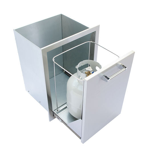 KoKoMo Grills Outdoor Kitchen Stainless Steel Trash Can or Liquid Propane Tank  Drawer