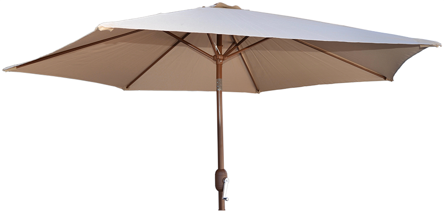 KoKoMo Grills 9'  Outdoor Kitchen Umbrella Hand Crank and Tilt Beige Market Colour