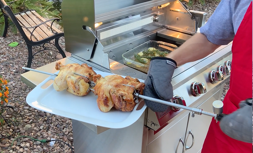 KoKoMo Grills  4 Burner Stainless Steel Rotisserie Kit