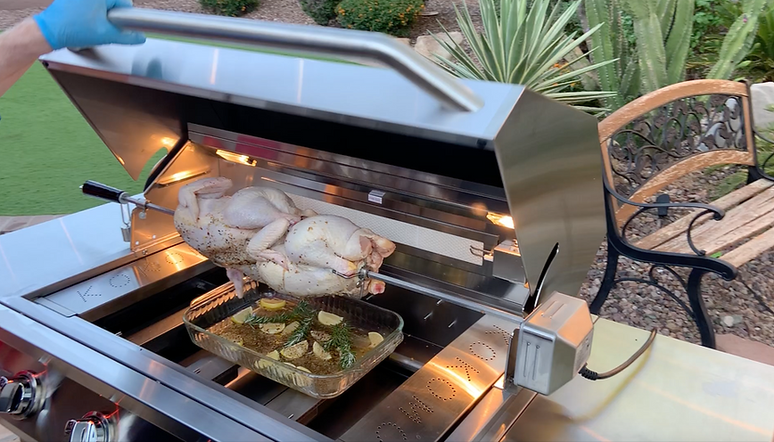 KoKoMo Grills  4 Burner Stainless Steel Rotisserie Kit
