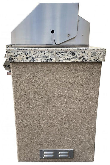 KoKoMo Grills The 5' Maldives BBQ Island with Built In 4 Burner BBQ Grill and Access Door