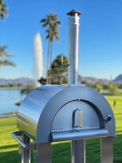 KoKoMo Grills 32" Stainless Steel Wood Fired Pizza Oven & Stand