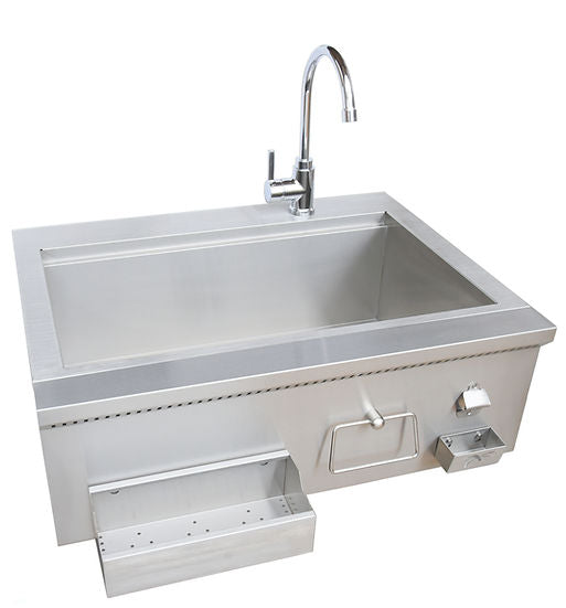 KoKoMo Grills 30" Built in Bartender Cocktail Station with Sink Bottle Opener and Ice Chest