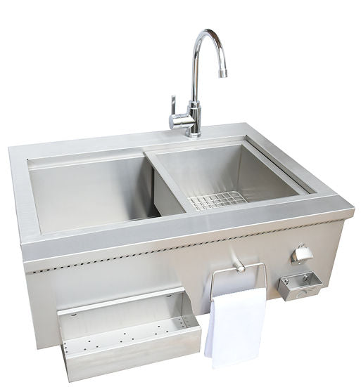 KoKoMo Grills 30" Built in Bartender Cocktail Station with Sink Bottle Opener and Ice Chest