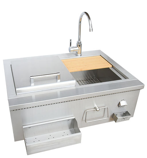 KoKoMo Grills 30" Built in Bartender Cocktail Station with Sink Bottle Opener and Ice Chest