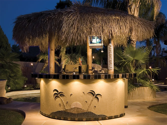 KoKoMo Grills Tahiti Outdoor Kitchen with 10 foot Palapa and Built In BBQ Grill