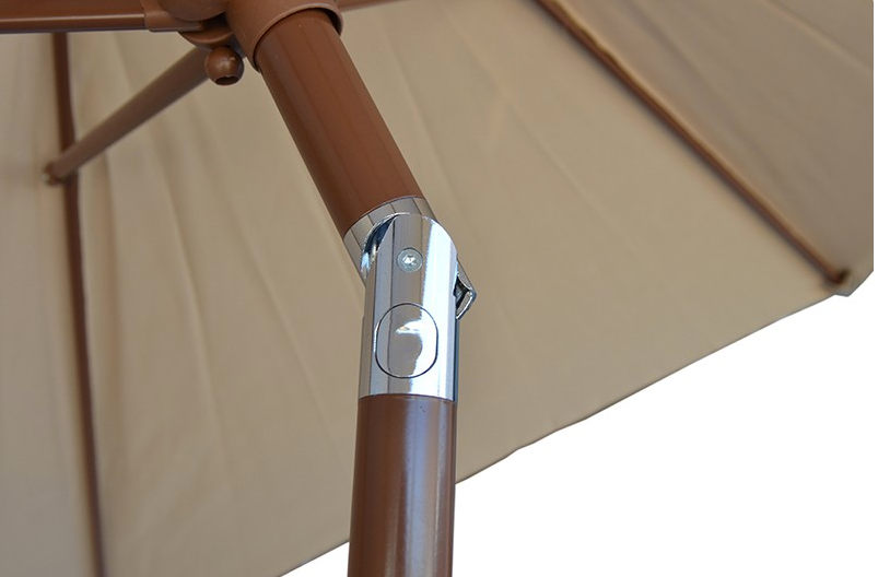 KoKoMo Grills 9'  Outdoor Kitchen Umbrella Hand Crank and Tilt Beige Market Colour