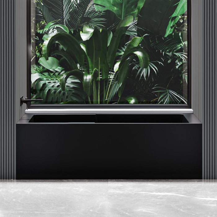 Swiss Madison Voltaire 60" x 32" Left-Hand Drain Alcove Bathtub with Apron in Matte Black | SM-AB543MB