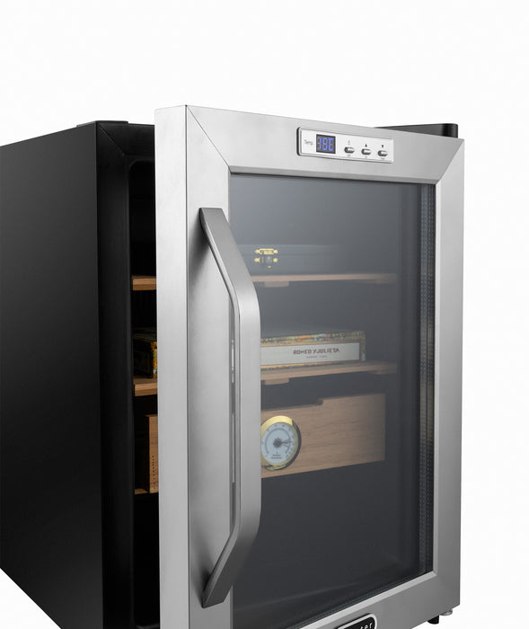 Whynter 250-Count 1.2 cu. ft. Electric Cigar Cooler Humidor -Stainless Steel | CHC-120S