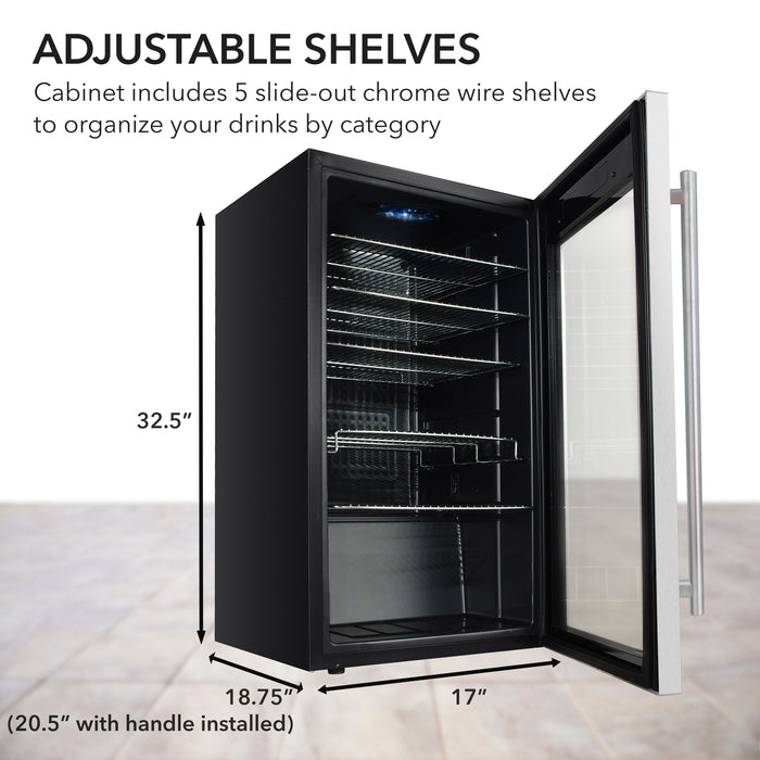 Whynter B120 Can Freestanding Beverage Refrigerator cooler Stainless Steel | BR-130SB
