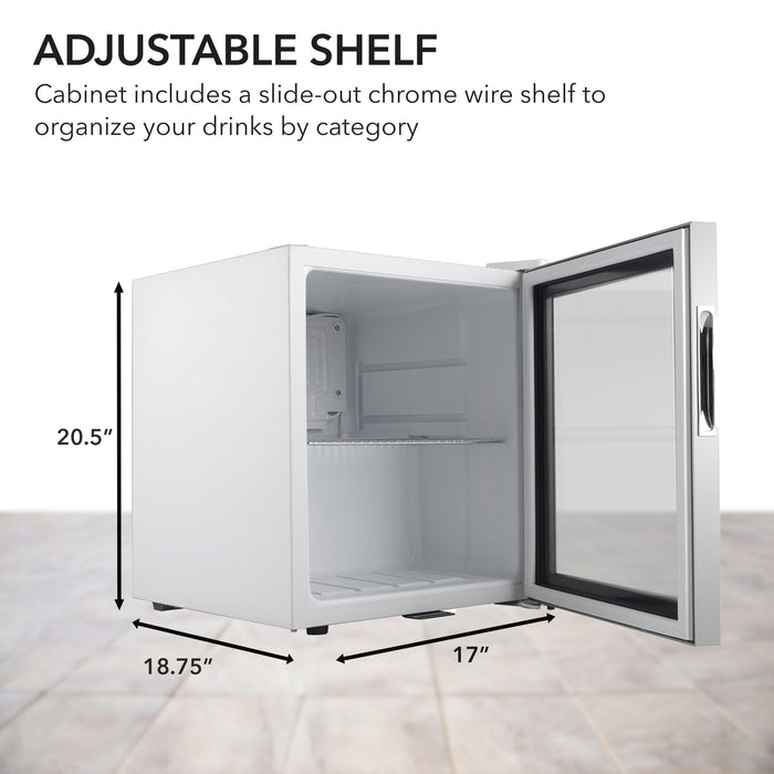 Whynter 62 Can Freestanding Beverage Refrigerator cooler With Lock Stainless Steel | BR-062WS