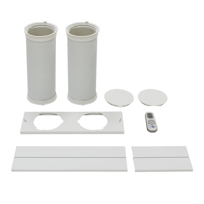 Whynter 14,000 BTU (10,000 BTU SACC) Dual Hose Cooling Portable Air Conditioner, Dehumidifier, and Fan with Remote Control, HEPA, and Carbon Filter, up to 500 sq ft in White | ARC-147WF