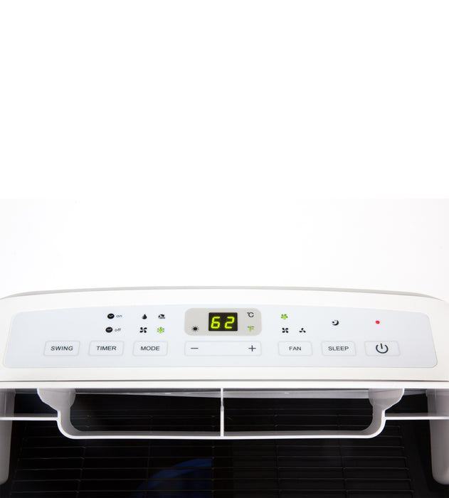 Whynter 14,000 BTU (10,000 BTU SACC) Portable Air Conditioner, Heater, Dehumidifier, and Fan with Activated Carbon and SilverShield Filter plus Drain Pump, up to 500 sq ft in White | ARC-148MHP