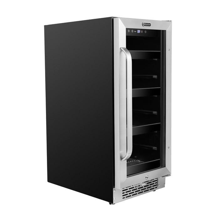 Whynter 15 inch Built-In 80 Can Undercounter Stainless Steel Beverage Refrigerator cooler with Reversible Door, Digital Control, Lock and Carbon Filter | BBR-838SB