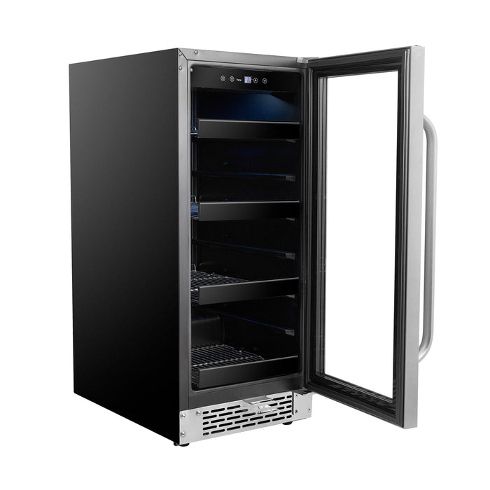 Whynter 15 inch Built-In 80 Can Undercounter Stainless Steel Beverage Refrigerator cooler with Reversible Door, Digital Control, Lock and Carbon Filter | BBR-838SB