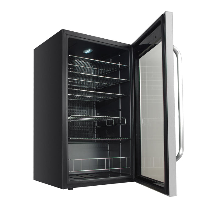 Whynter 121 Can Freestanding Beverage Refrigerator cooler with Digital Control and Lock Stainless Steel | BR-1211DS