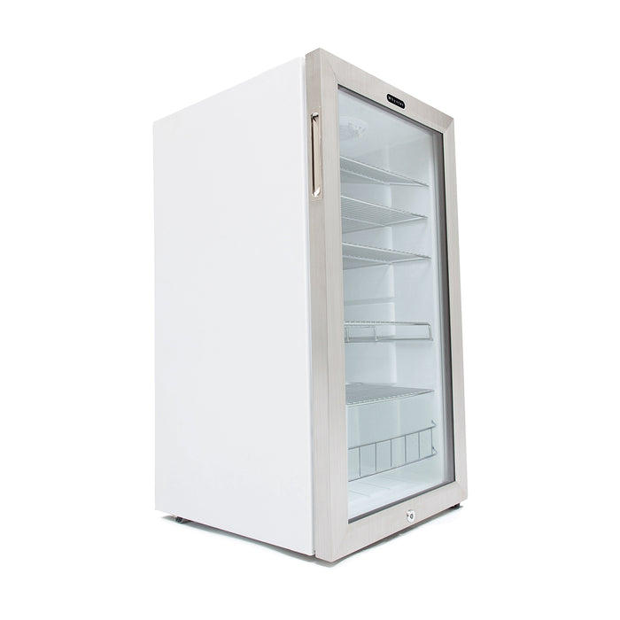 Whynter 120 Can Freestanding Beverage Refrigerator cooler with Lock Stainless Steel | BR-128WS