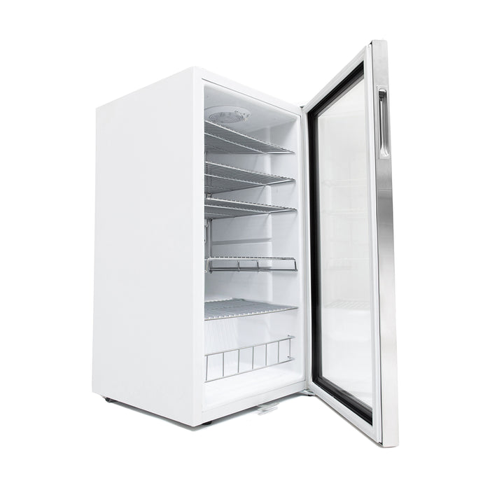 Whynter 120 Can Freestanding Beverage Refrigerator cooler with Lock Stainless Steel | BR-128WS