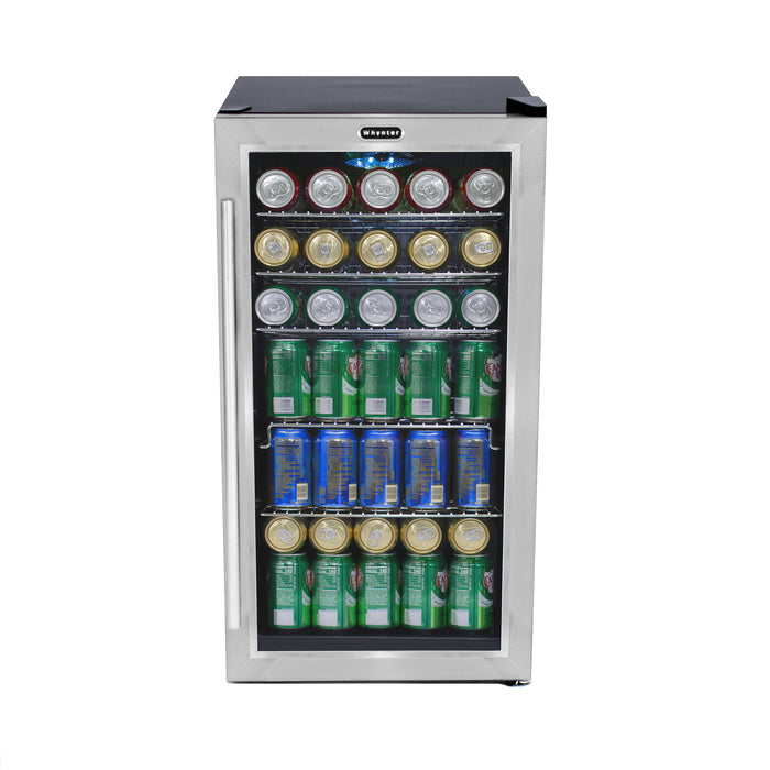 Whynter B120 Can Freestanding Beverage Refrigerator cooler Stainless Steel | BR-130SB