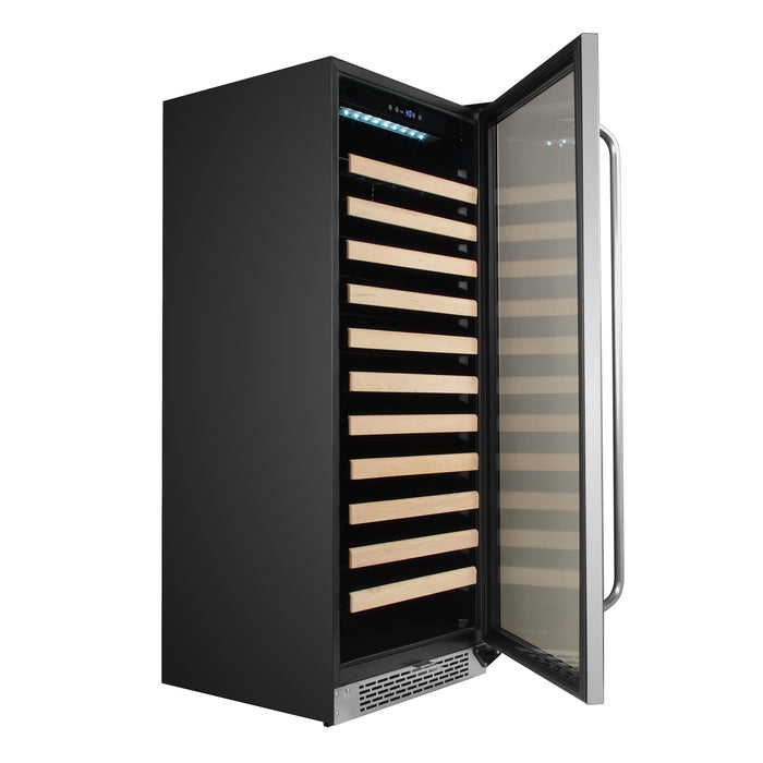 Whynter BWR-1002SD/BWR-1002SDa 24" 100 Bottle Large Capacity Built-in Stainless Steel Compressor Wine Refrigerator with Display Rack and LED display