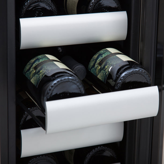 Whynter Elite 40 Bottle Seamless Stainless Steel Door Dual Zone Built-in Wine Refrigerator | BWR-401DS
