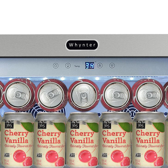 Whynter Commercial  8.1 cu. ft. Stainless Steel Commercial Beverage Merchandiser Display Refrigerator with Superlit Door and Lock – White | CBM-815WS/CBM-815WSa