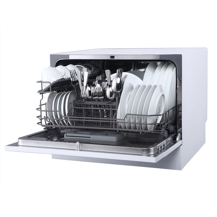 Whynter Energy Star Countertop Portable Dishwasher 6 place setting LED – White | CDW-6831WES