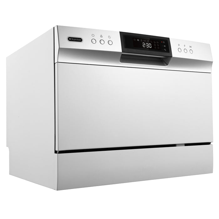 Whynter Energy Star Countertop Portable Dishwasher 6 place setting LED – White | CDW-6831WES