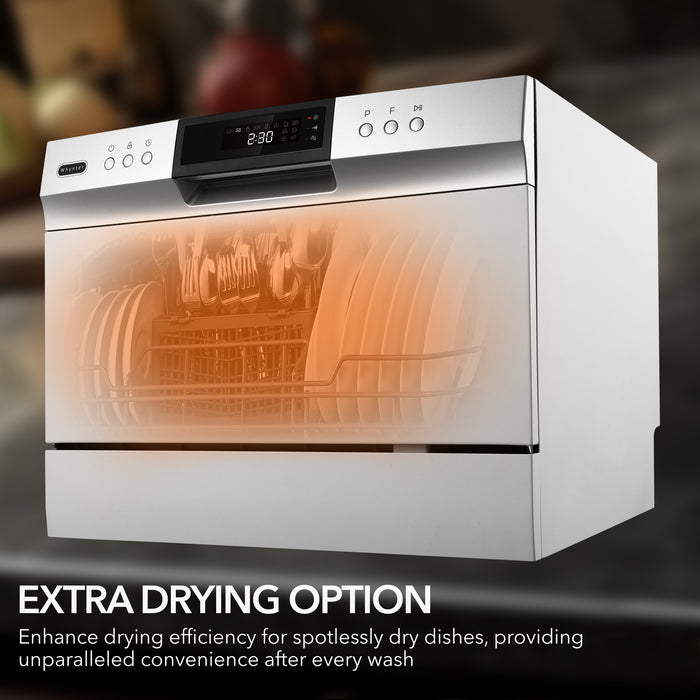 Whynter Energy Star Countertop Portable Dishwasher 6 place setting LED – White | CDW-6831WES