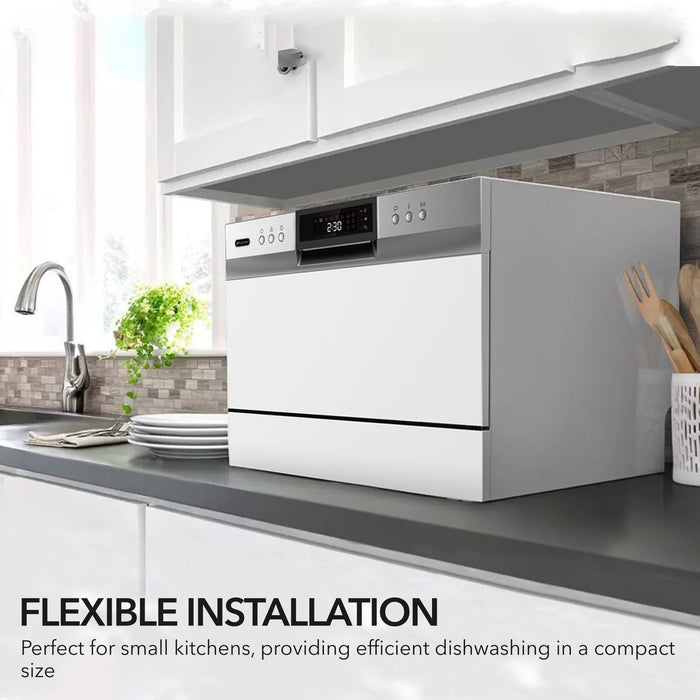 Whynter Energy Star Countertop Portable Dishwasher 6 place setting LED – White | CDW-6831WES