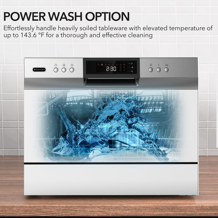 Whynter Energy Star Countertop Portable Dishwasher 6 place setting LED – White | CDW-6831WES