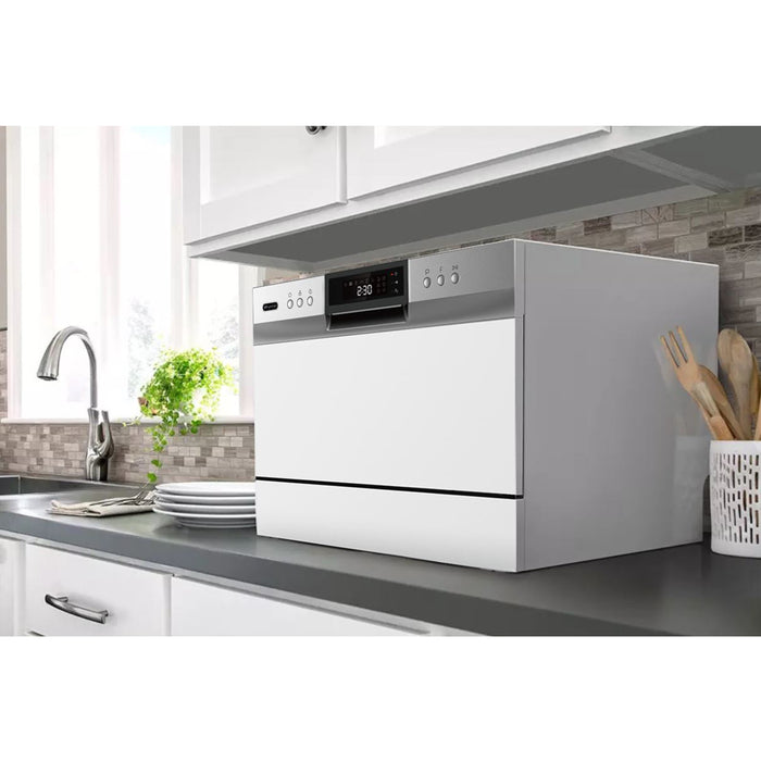 Whynter Energy Star Countertop Portable Dishwasher 6 place setting LED – White | CDW-6831WES