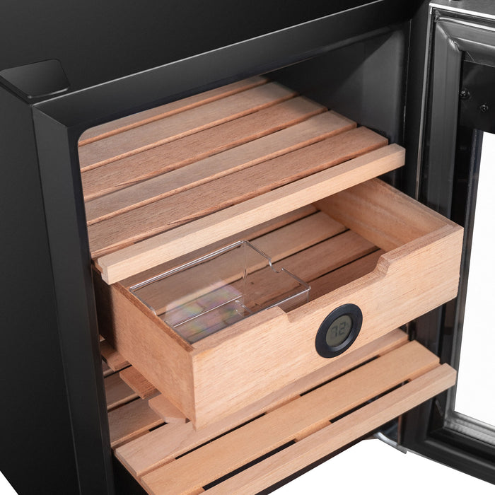 Whynter 250-Count 1.2 cu. ft. Electric Digital Control and Display Cigar Humidor Cooler with  - Stainless Steel | CHC-123DS