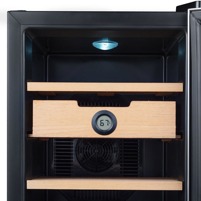 Whynter 250-Count 1.2 cu. ft. Electric Digital Control and Display Cigar Humidor Cooler with  - Stainless Steel | CHC-123DS