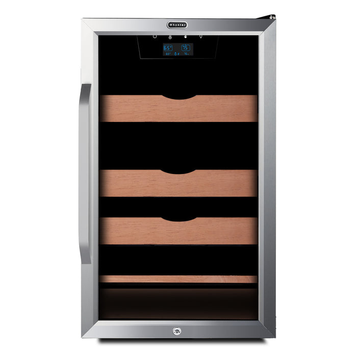 Whynter 650-Count 4.2 cu.ft. Electric Cigar Cabinet Cooler and Humidor with Humidity Temperature Control Cooling & Heating and Spanish Cedar Shelves | CHC-421HC