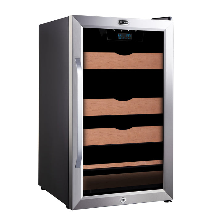 Whynter 650-Count 4.2 cu.ft. Electric Cigar Cabinet Cooler and Humidor with Humidity Temperature Control Cooling & Heating and Spanish Cedar Shelves | CHC-421HC